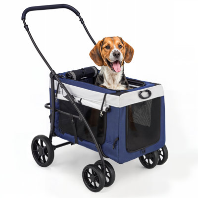 3-In-1 Pet Stroller With Detachable Carrier, Foldable Pet Dog Cat Jogger Stroller With Padded Handle