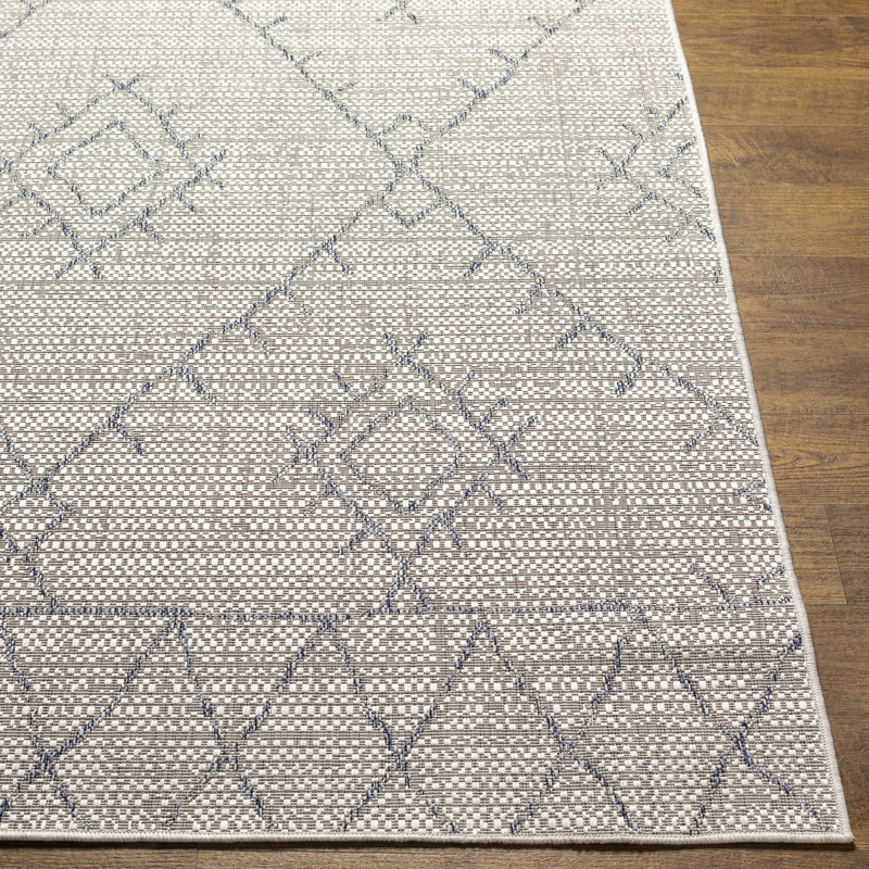 Mendota Geometric Indoor / Outdoor Rug, Round 5'3"