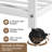 Portable Freestanding Rolling Bamboo Clothes Rack White Garment Drying Stand With Shelves Hanging Rod-1102326725