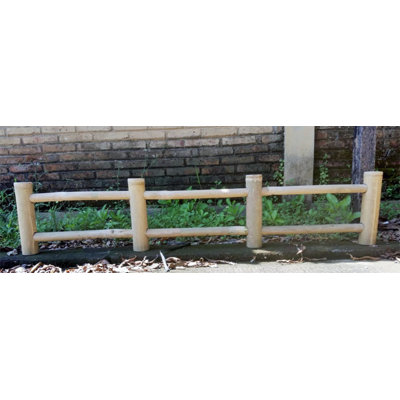 12'' H x 60'' W Tan Bamboo Fencing