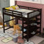 Lit mezzanine double avec bibliothèque Geramiah par Harriet Bee-781211186-787598003