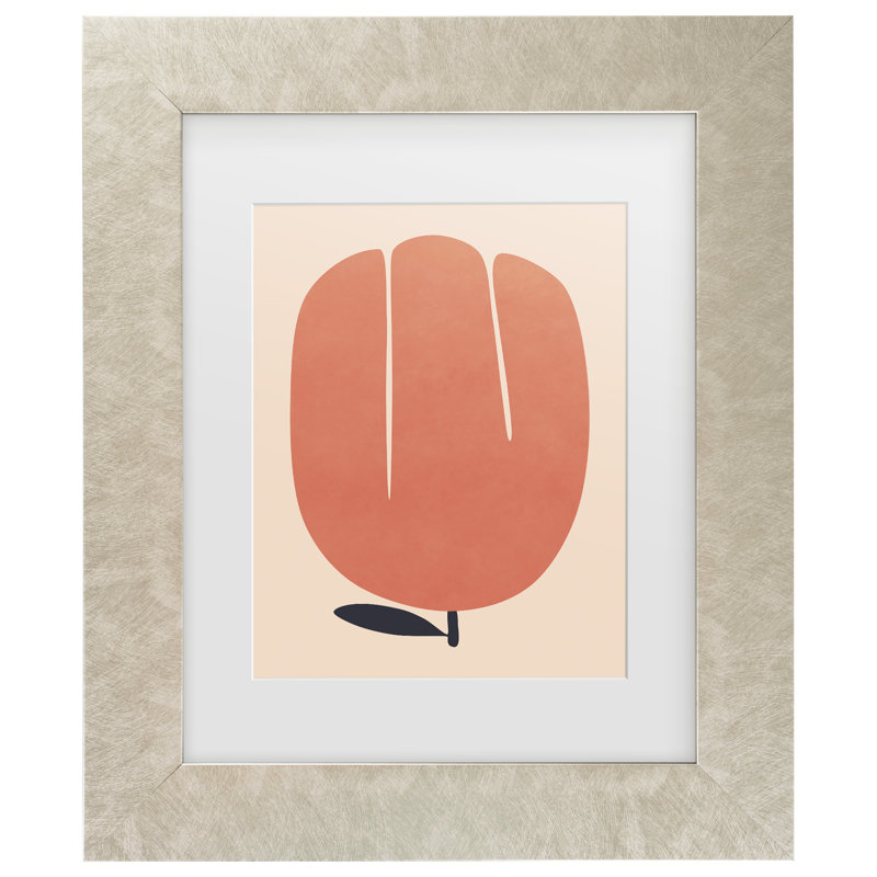 Art encadré Amini54, H 14,5 po x l 17,5 po, Cadre crème