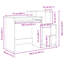 Desk With Storage 120.5X44x88.5 Cm Engineered Wood-785422173