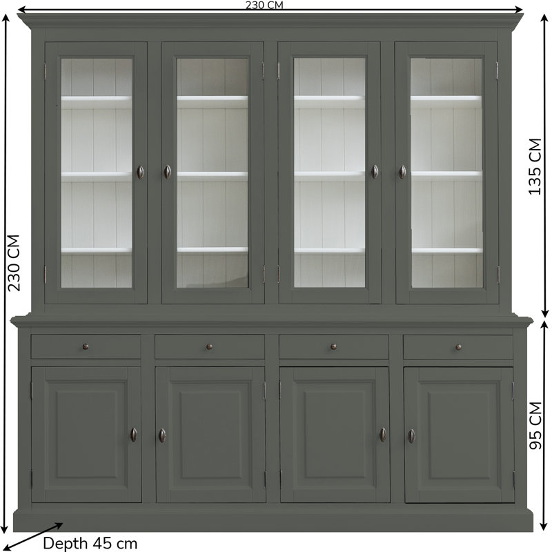Babak Display Cabinet, Green Grey