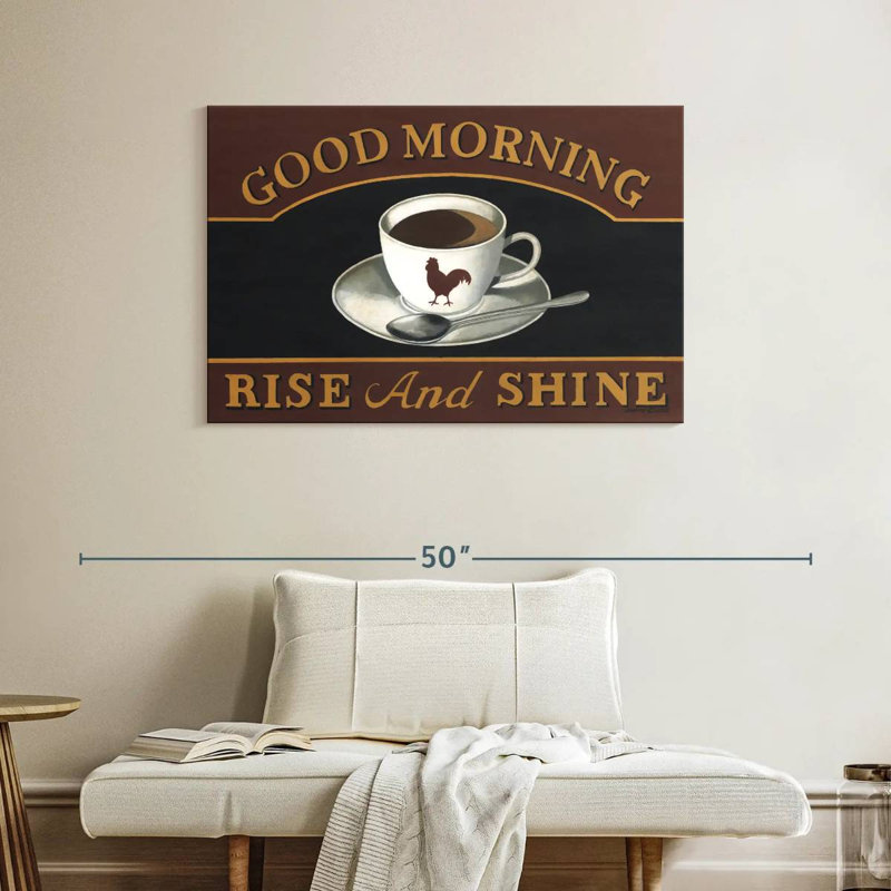 Plaque murale «Good Morning Coffee», H 26 po x l 39 po