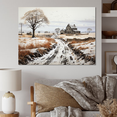 " Winter Farm Monochrome Harvest I "