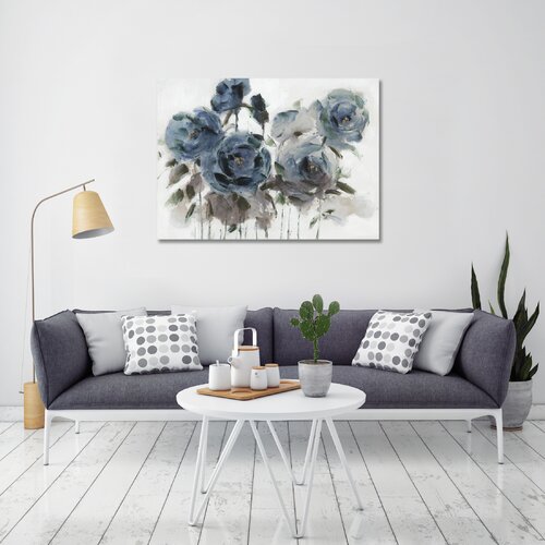 ArtMaison Canada Blue Florals On Canvas | Wayfair