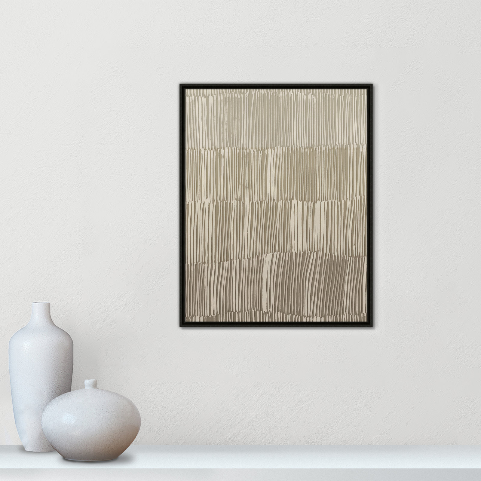 Linear Calm II Print by , 29.5" H x 23.5" W, Espresso Floater