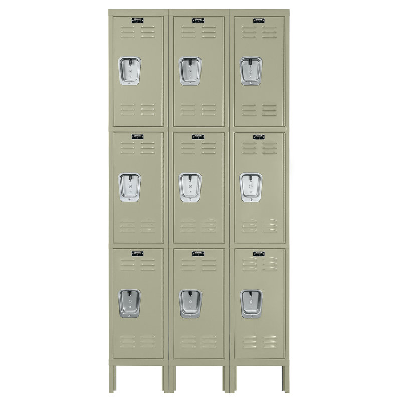 Casier de qualité supérieure à 3 niveaux - 9 niveaux - Section 3 ", Assemblé, L 36 po x P 18 po x H 78 po, Brun clair