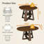 Table de salle à manger extensible ronde en noyer avec tablette de rangement, sièges de 43,3 po à 59 po 4-8