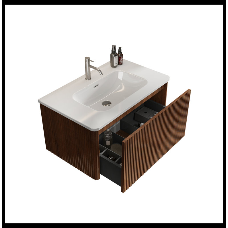 Ensemble de meuble-lavabo simple 29,90 po avec plateau en céramique Tuskahoma