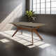 Etheriu Indoor Oak and Wood Dining Table