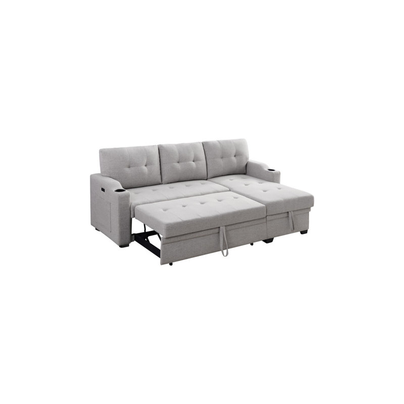 Canapé-lit modulaire en lin Mjollnir Latitude Run® Victorian Vibes