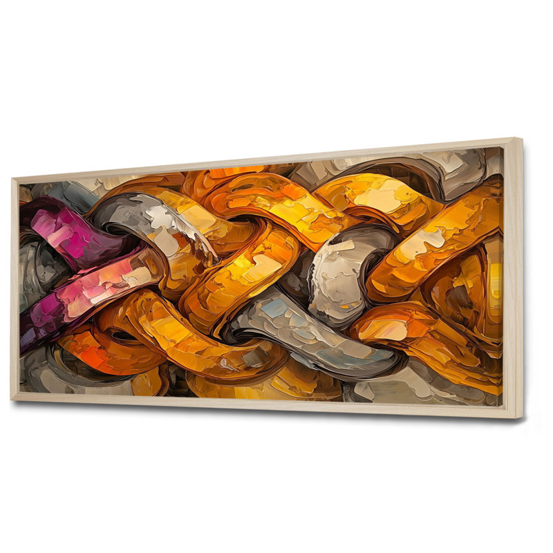 Livesay - Abstract Wall Art, 28" H x 60" W, Floater Framed, Cream