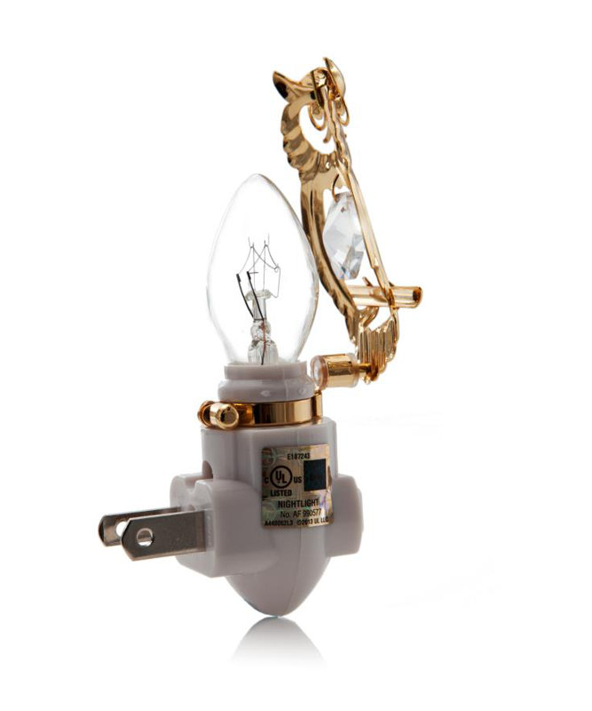 24K Gold Plated Owl Night Light