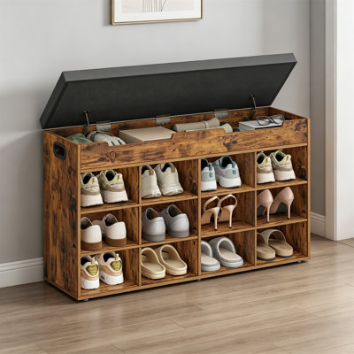 12 Pair Shoe Storage Bench