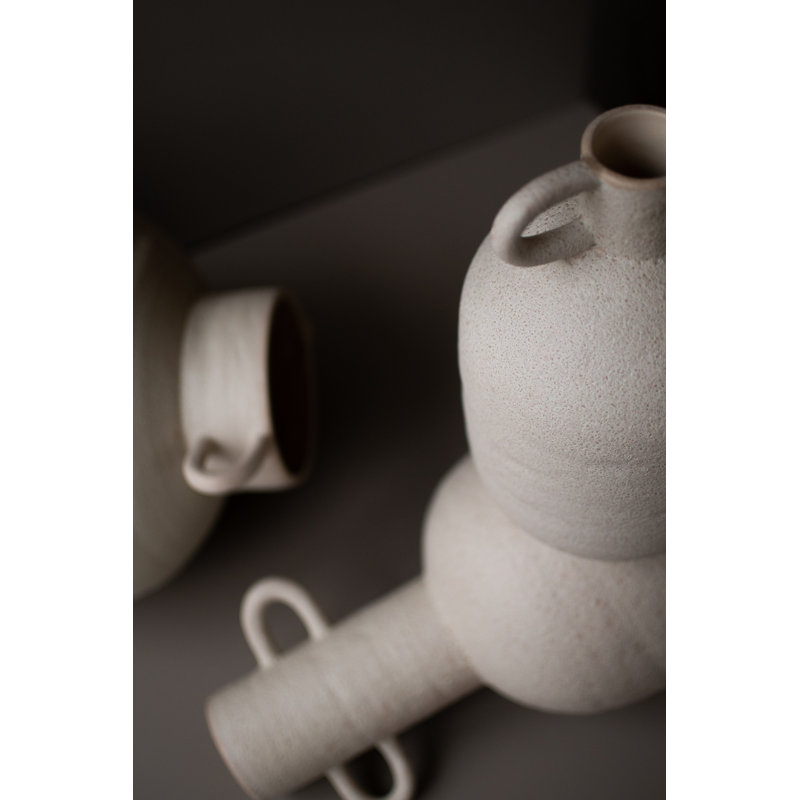 Vase de table en céramique Kassia, Blanc