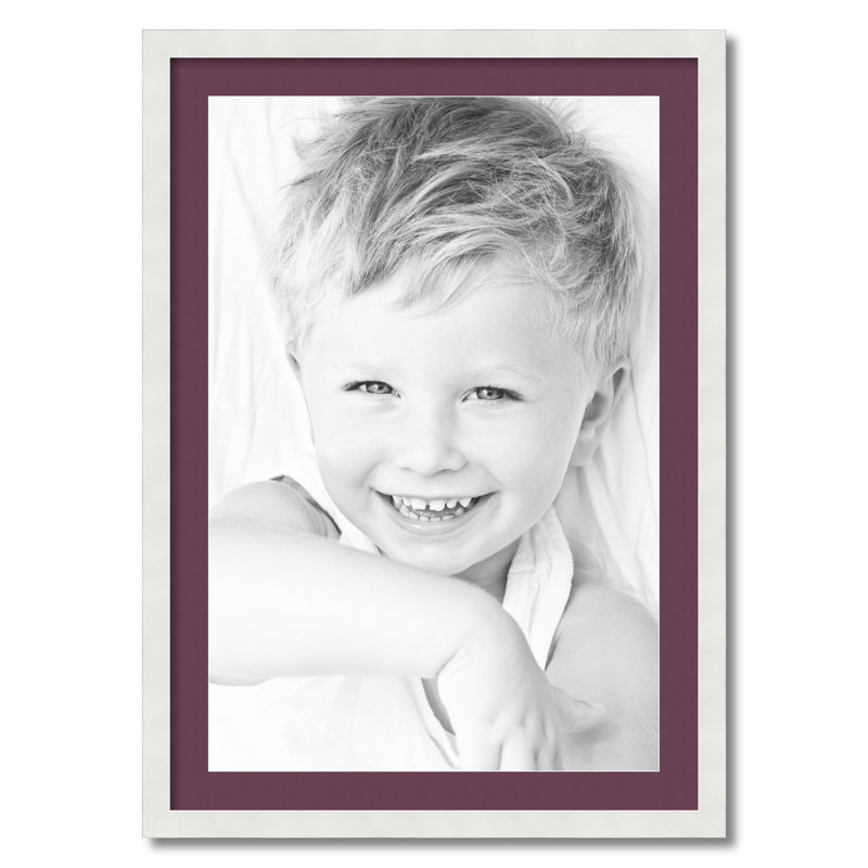 24x34 White and Ruby Matted Picture Frame with Plexi Glass