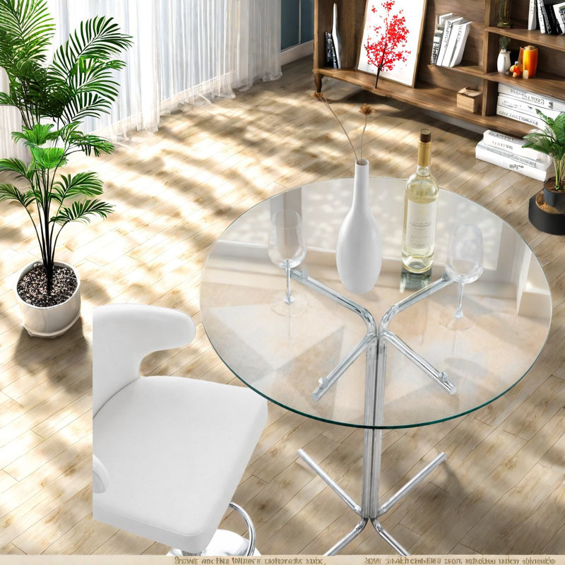 Ensemble de table de salle à manger moderne (doit inclure la table et la chaise), cuisine compacte en verre et métal