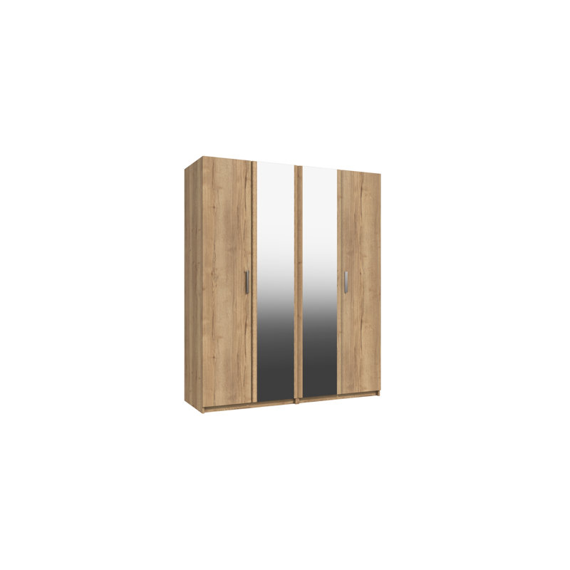 Harvey-Lee 4 Door Wardrobe, Natural Rustic Oak