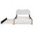White Upholstered Full Bed With Trundle-1320683173-1320683175