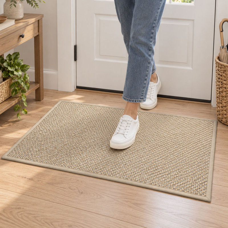 Tapis de porte intérieur 17 po x 29 po avec envers en caoutchouc antidérapant