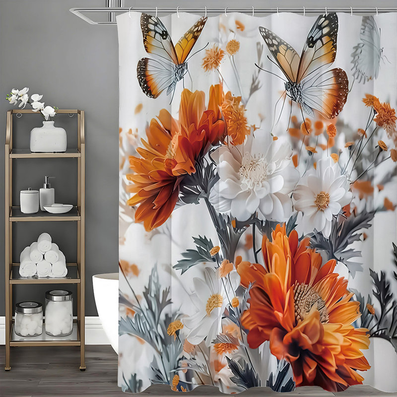 Shower Curtains with Hooks Included