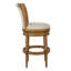  Tabouret tournant 31 "Runyan, chêne vieilli avec tissu sable, ensemble de 3-131154102-131154106