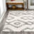 Kips Bay Moroccan Style Diamond Shag White/Gray Rug-1537576218