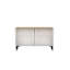 Console moderne, chêne saphir et blanc, 47,2 po x 29,5 po x 11,6 po | 100% panneau de particules enduit de mélamine, épaisseur: 0,7 pouce | Conception élégante et fonctionnelle, parfaite pour la décoration du salon et du vestibule-216059844