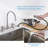 8 Inch Stainless steel 2-Handle Brushed Nickel Kitchen Faucet with Pull Out SideSprayer