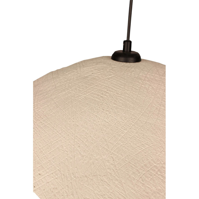 Lustre réglable élégant, finition crème et or, hauteur de 20 à 25,6 pouces | Corps en métal durable avec capuchon en béton de carbone | Douille E27 (40 W maximum), indice de protection IP20 | Parfait pour le salon et la salle à manger, solution d'éclairage élégante