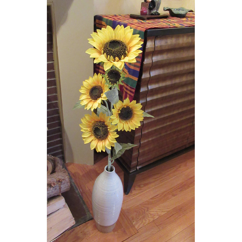 36" Artificial Sunflower Spray x5