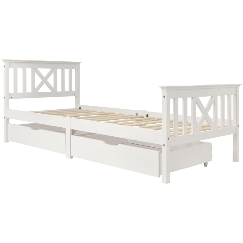 Harpor Solid Wood Storage Bed