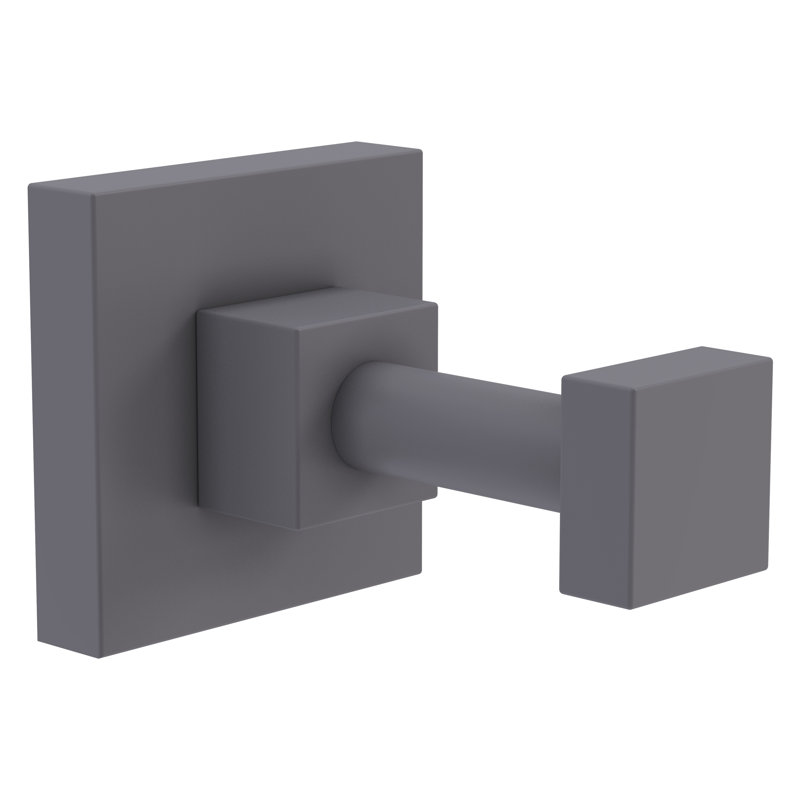 Argo Wall Mounted Robe Hook, Matte Gray