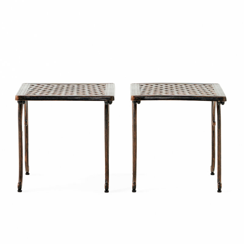 Quitaque Square Outdoor Side Table , 18'' in. W 18'' in. D