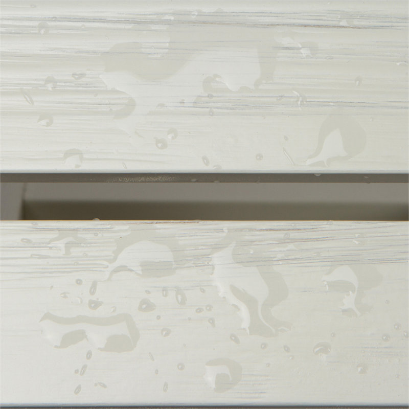 Susila 44.75" Outdoor Patio Garden Bench, Eggshell White