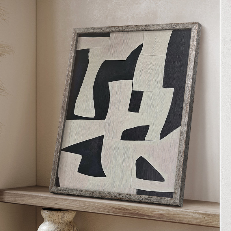 Série ABSTRACT DCI, reproduction encadrée - bois massif, H 21 po x l 17 po