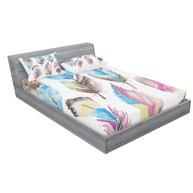 Microfiber Sheet Set, Queen Sheet Set with Fitted Sheet