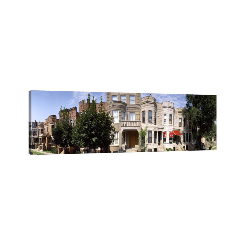 180 Degree View Of Buildings In A City, Chicago, Cook County, Illinois, USA - Wrapped Canvas Panoramic Print