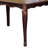 Wooden Dining Table with Floral Carved Accents and Cabriole Legs, Brown