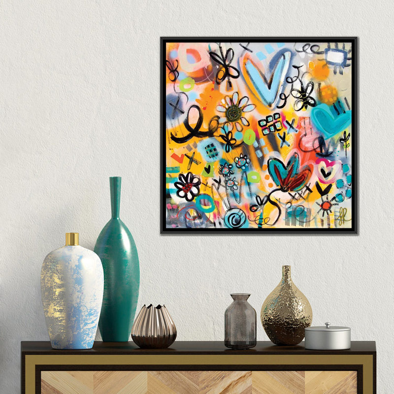 «Immersed In Optimism», reproduction d'art encadrée, Noir, Reproduction encadrée sans passe-partout, H 18 po x l 18 po