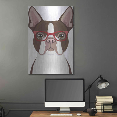 " Boston Terrier Wearing Hipster Glasses 2 " by Furbaby Affiliates