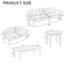 Ensemble de patio extérieur en bois massif pour cinq personnes avec coussins et deux tables-1271935070-1272433163