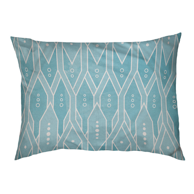 Coussin de lit pour chien à motif treillis Byrge, Petit (l 28 po x P 18 po x H 6 po), Bleu sarcelle, Molleton corail