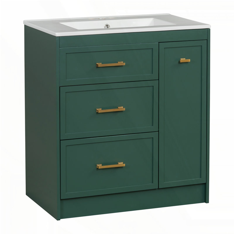 Ensemble de meuble-lavabo 30 po, Vert givré