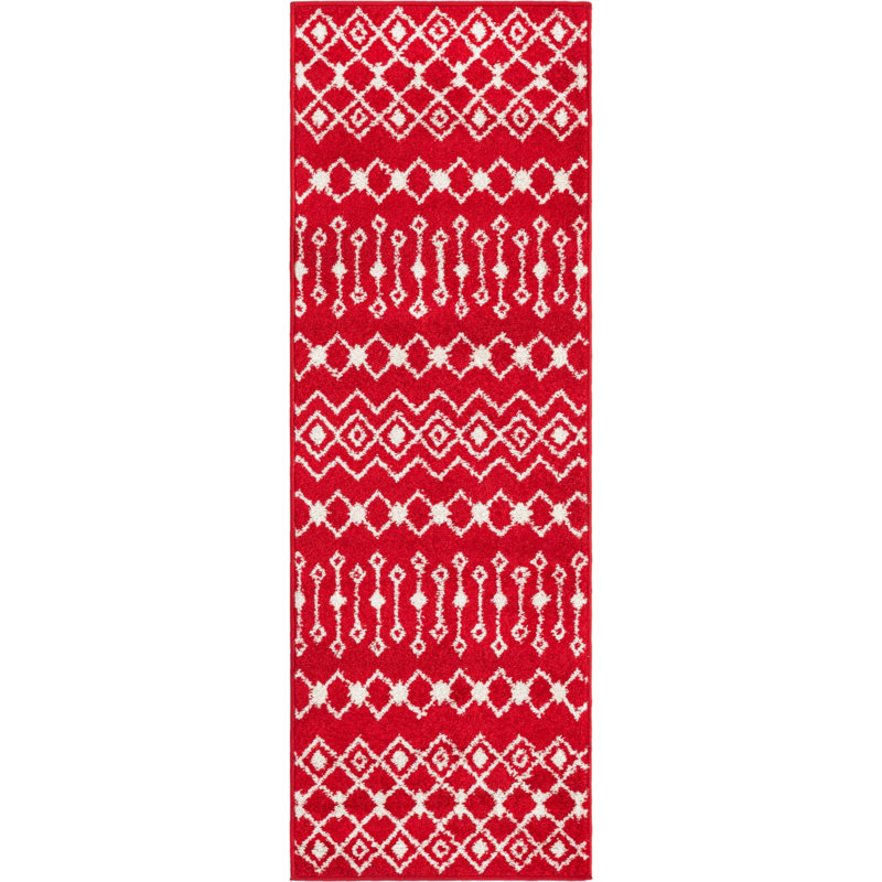 Geometric Indoor Rug, Runner 2' x 6'