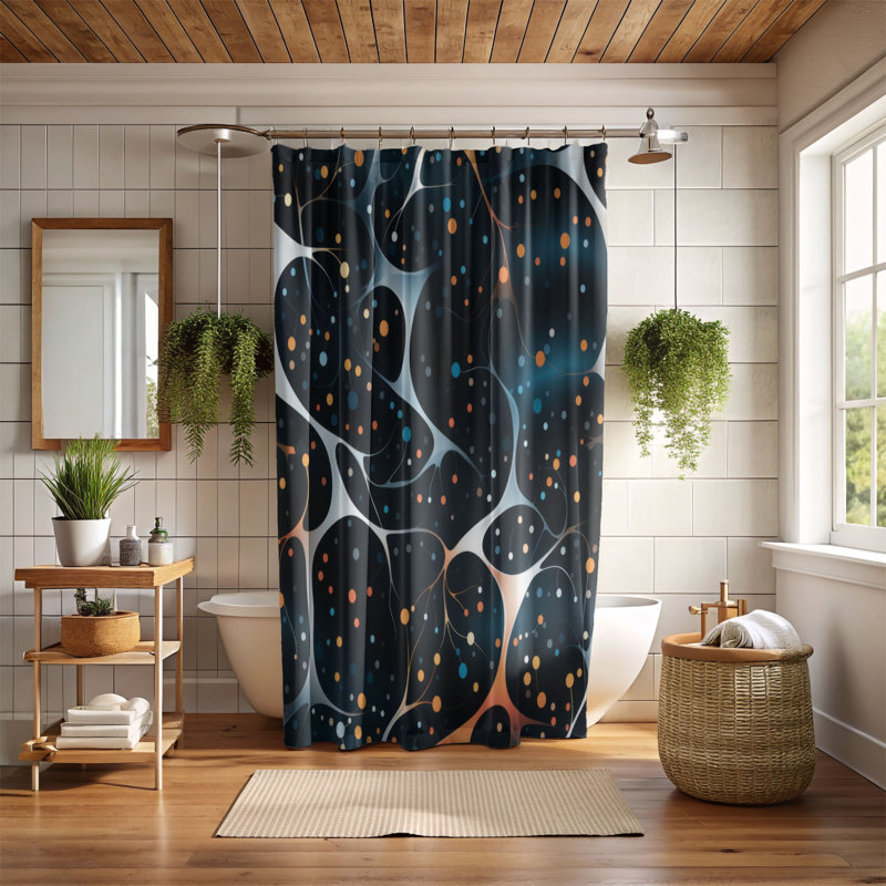 Variété géométrique - Rideau de douche Premium, H 74 po x l 71 po
