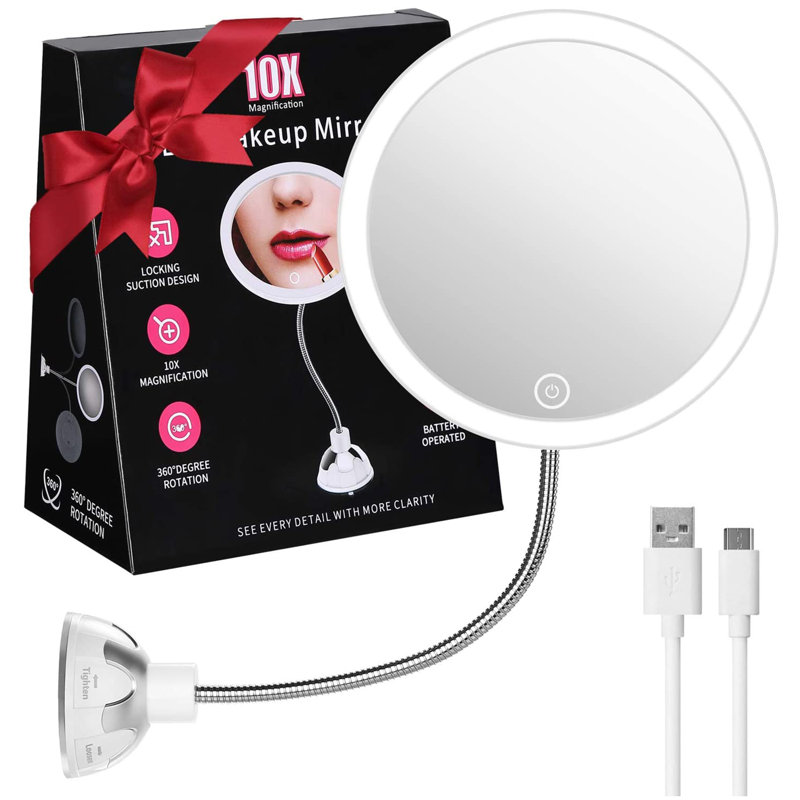 Miroirs de maquillage lumineux grossissants