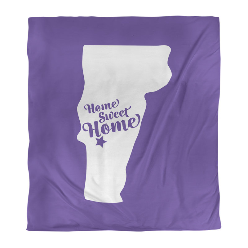Housse de couette réversible simple et réversible home rutland, Housse de couette simple TG, Mauve, Microfibre